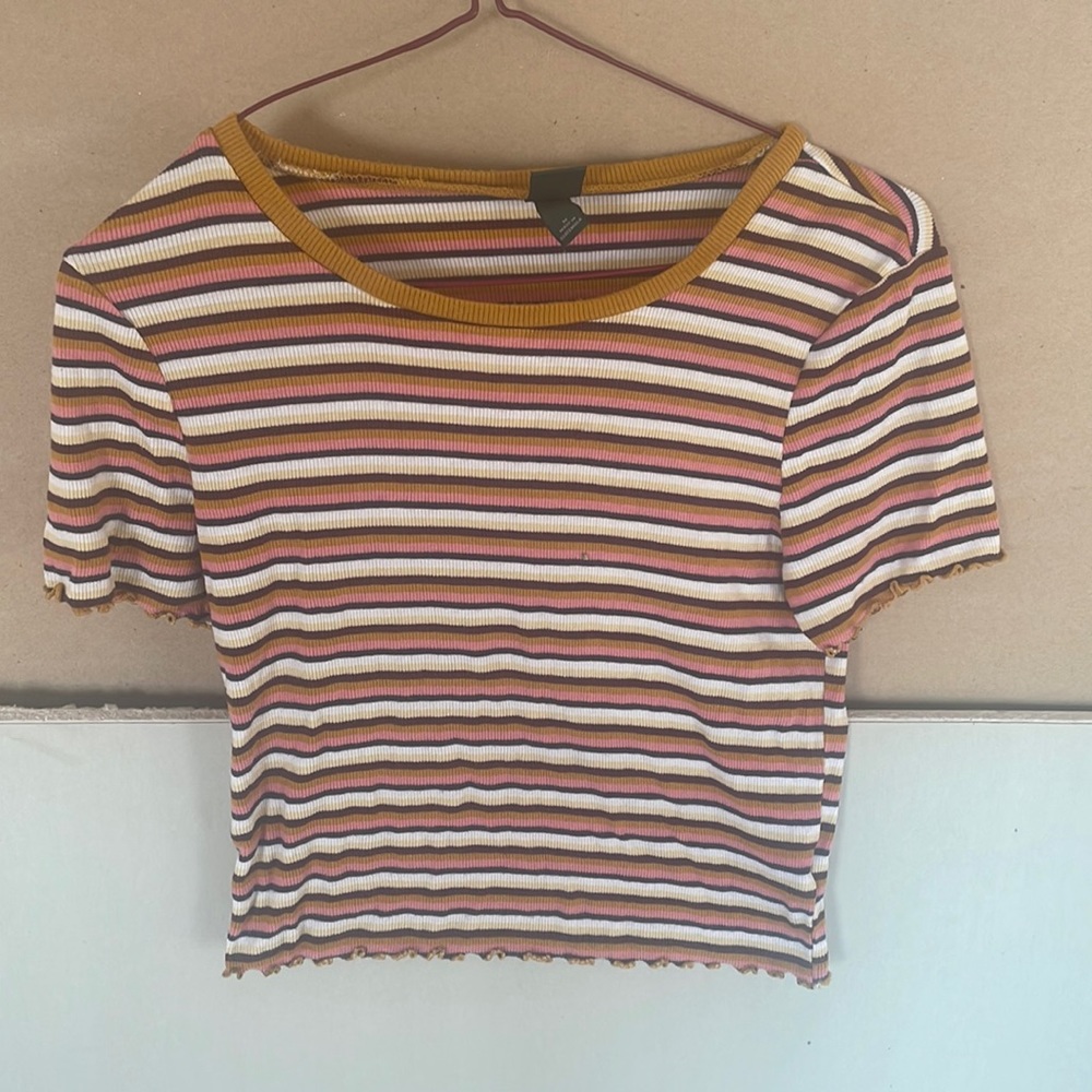 Stripped slightly crop top